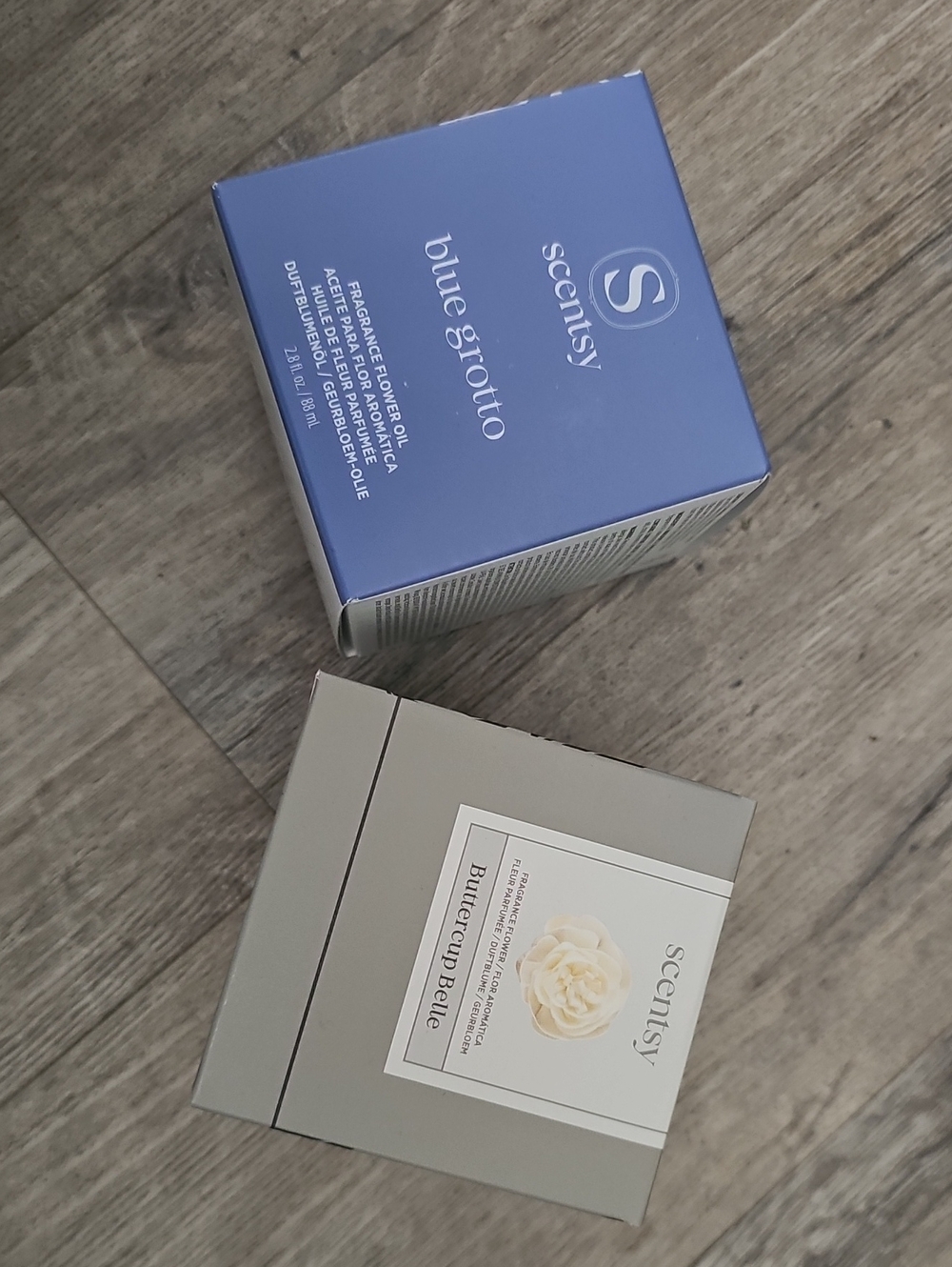 Scentsy Fragrance Flower Bundle - Blue Grotto Oil & Buttercup Belle Set